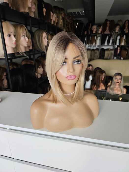 Lekki tupet topper blond z odrostem Lisa naturalnych efekt