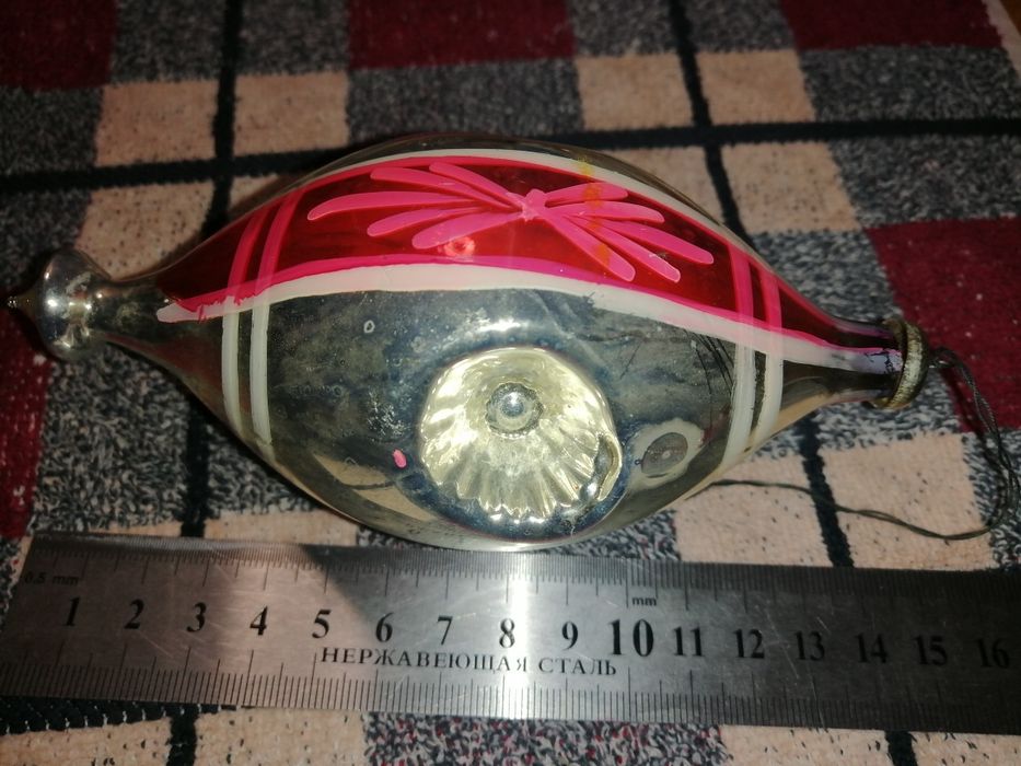 Елочные игрушки СССР. Стекло ручная роспись