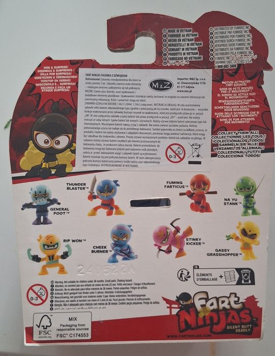 Zabawki Fart Ninjas pierdzące figurki