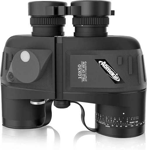 Lornetka Aomekie MORSKA 10X50 Wodoodporna CZARNA