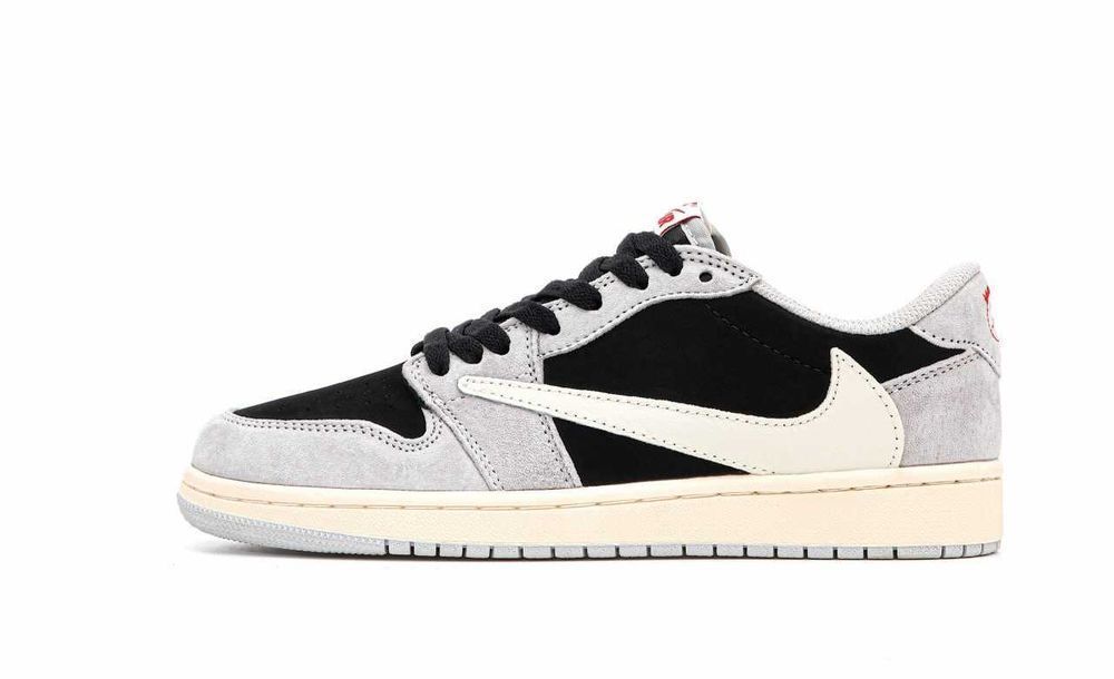 Кросівки Nike Air Jordan 1 low x Travis Scott Grey/Black premium
