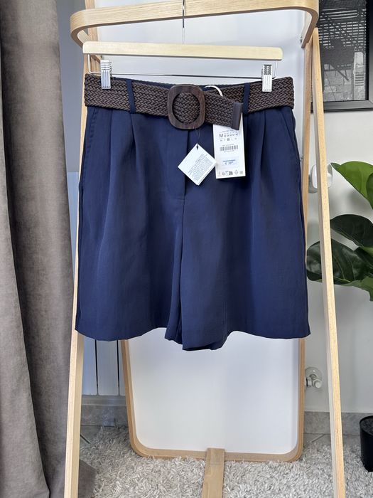 Шорти zara оригінал жіночі темно сині нові М
