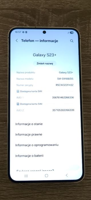Samsung Galaxy S23+  512GB/8GB RAM