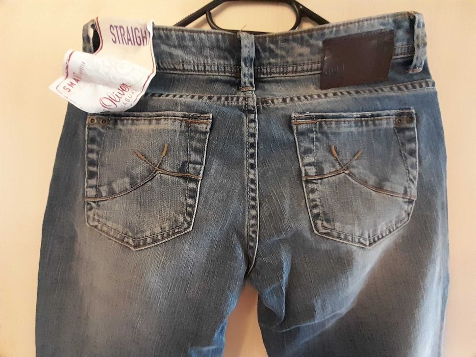Spodnie jeans Oliver granat S(36] z metkami nowe prosty fason polecam