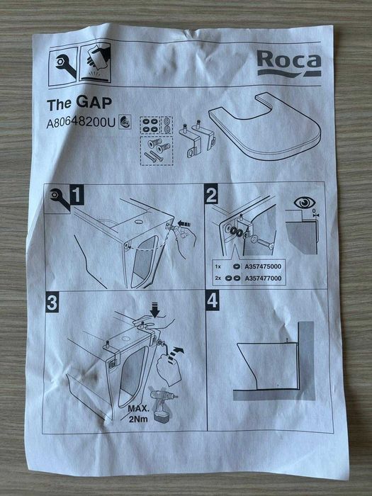 Pokrywa bidetu łatwowypinalna Roca Gap