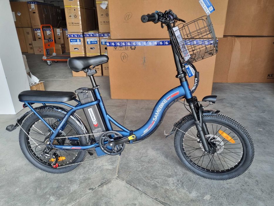 Є в Тернополі! Електровелосипед по ціні велосипеда SAMEBIKE CY20 350W | 12Ah | хід 90 км | швидкість 25 км/год Синій е-байк фетбайк гарантія 6міс
