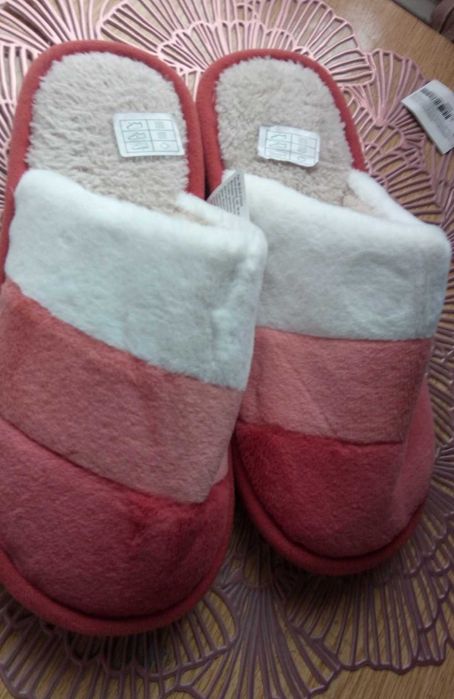Тапочки женские велюр прошитая подошва 35-36р 38-39