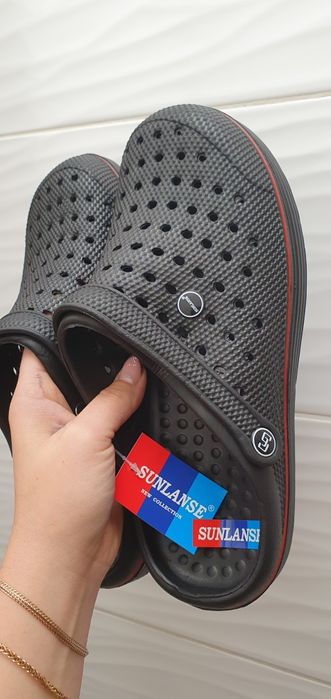 Klapki laczki krokodylki a'la crocs ogrodowe 44 czarne lub 43 45 46