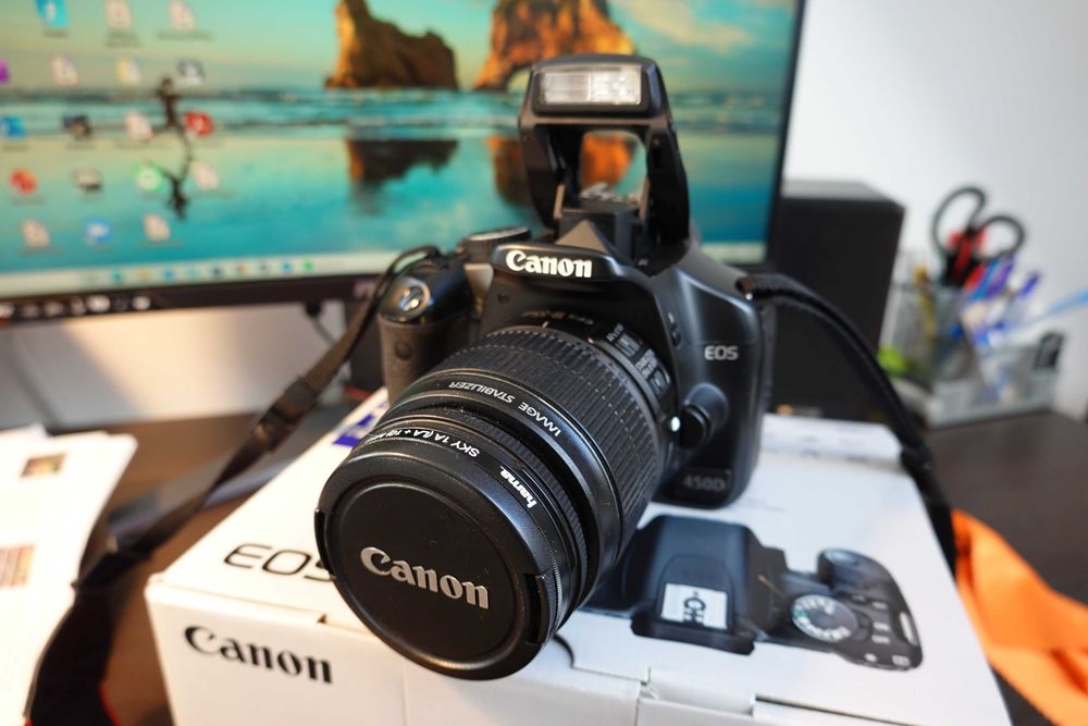 Body EOS450D stan idealny, mały przebieg + gratis obiektyw kit