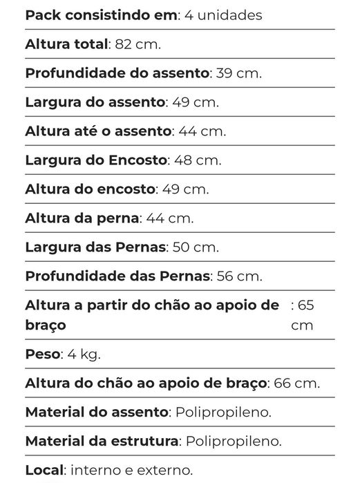 Pack 4 cadeiras cinzentas