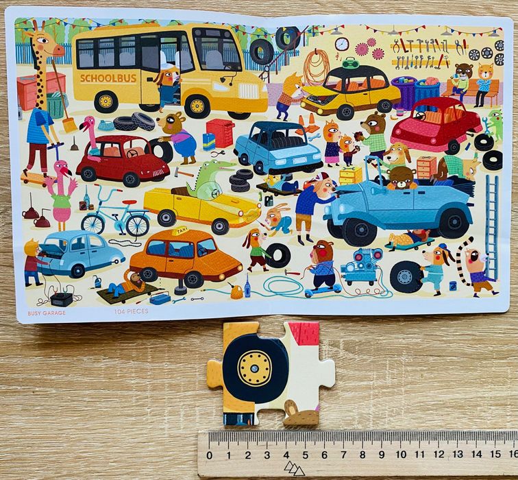 Пазл картонний у валізці MiDeer Гараж, 104 елементи (MD3078), вік 4+