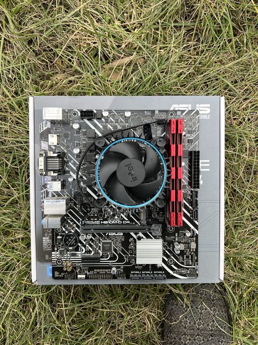 Комплект процессор i3 12100f материнка Asus H610M D D4 озу 16 gb 3466