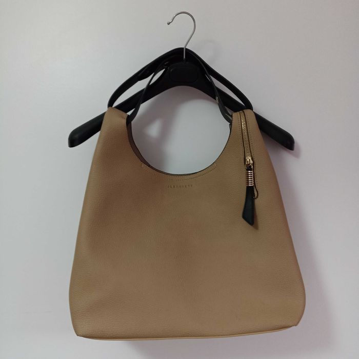 Mala/saco bege, com alça, JO BORKETT