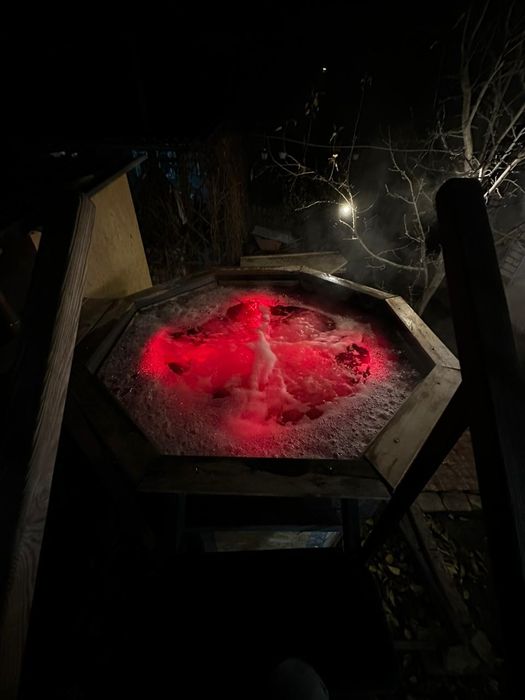 Чан на дровах з гидромассажем