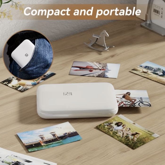 Instax Drukarka do mini zdjęć z telefonu Photo Printer Android Apple + 50 arkuszy na drukowanie zdjęć