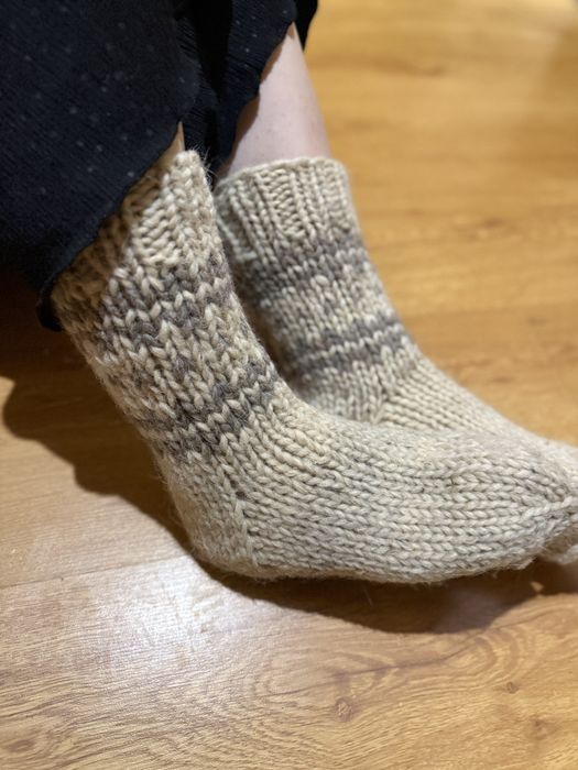 В*язані шкарпетки, шкарпетки з овчини