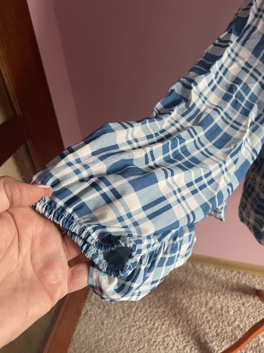 Koszula w kratkę z falbankami 42/44/46