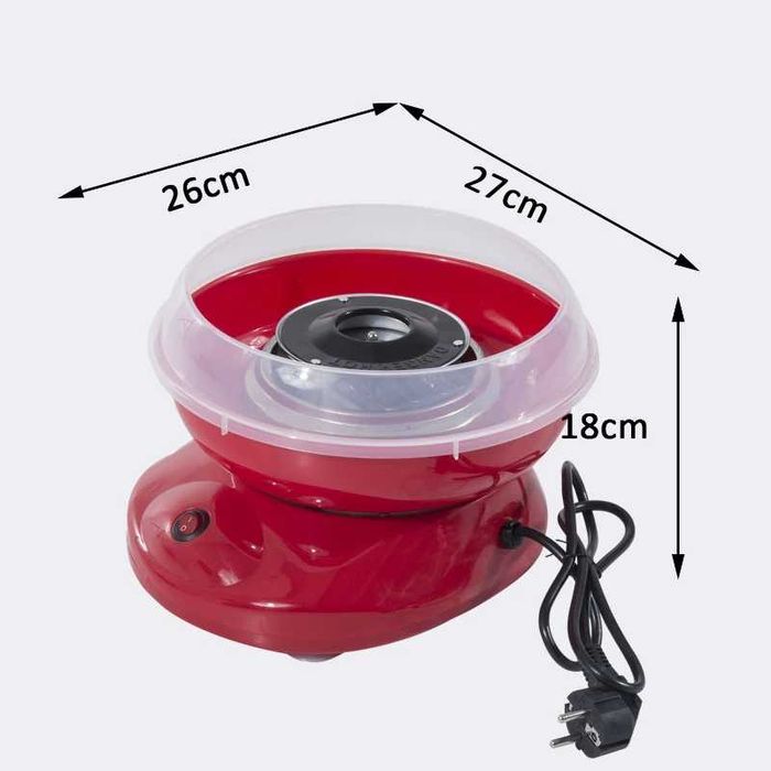 Máquina de Algodão Doce - Potência 450W-550W - Vermelho