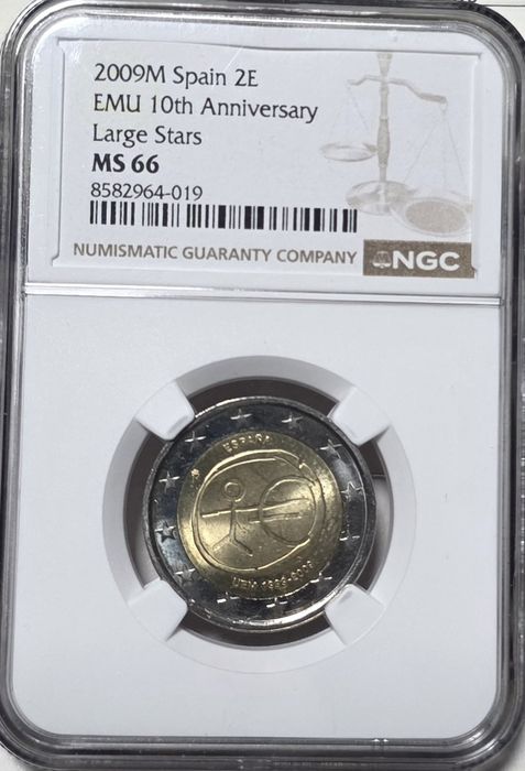 2 euros 2009  Espanha  estrelas grandes