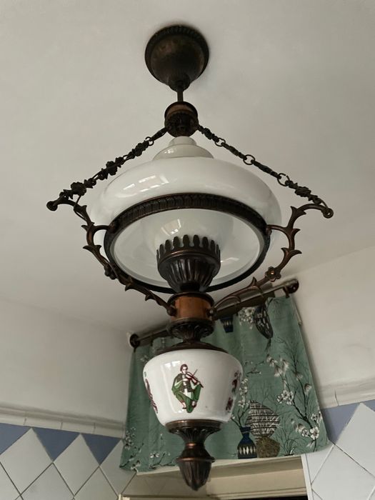 Люстра ретро бронзовая