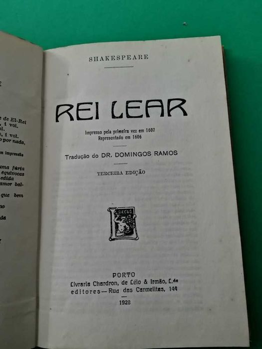 Rei Lear, de William Shakespeare, 1928