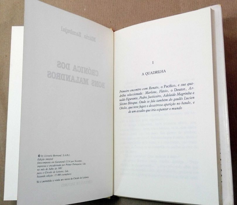 Livro Crónica dos Bons Malandros