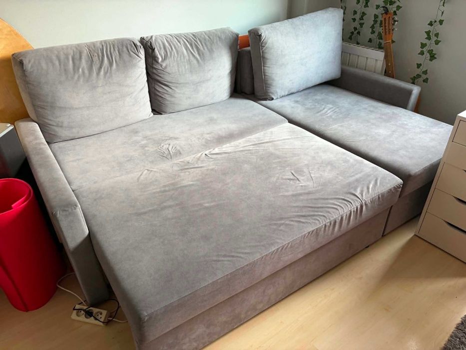Sofa narożna / narożnik jasno szary Agata Meble - szerokość 220 cm