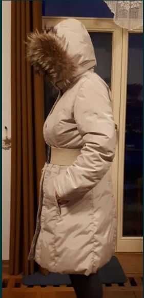 Puchowy płaszcz firmy iBlues Marella, rozmiar 40