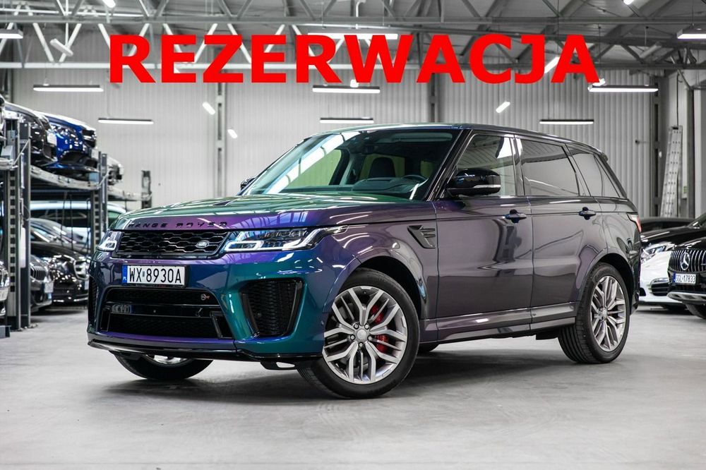 Land Rover Range Rover Sport SVR 5.0 V8 575KM. Spectral Blue SVO. Lakier za 51.000 zł.