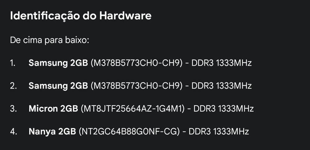 Pack 2 ou Pack de 4 memórias RAM 2GB DDR3 (usadas)