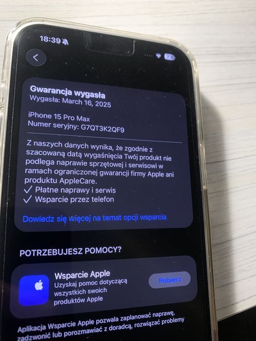 Iphone 15pro max 256gb biały