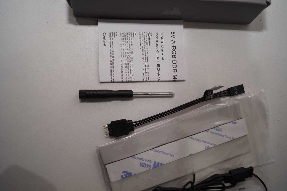 EZDIY-FAB 5V ARGB RAM Cooler DDR Radiator do DIY PC DDR3 DDR4- Biały