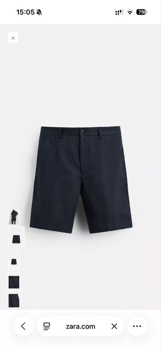 Чоловічі шорти Zara (100% льон)