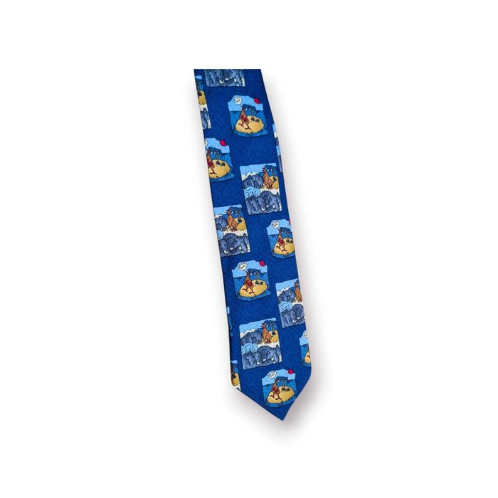Gravata Enzo Mariani Kollektion – Estampado Humorístico Azul