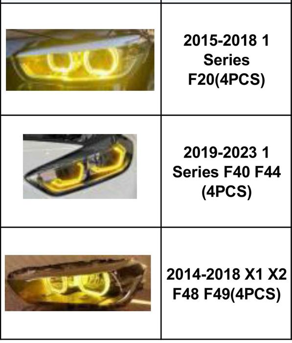 Ангельские глазки BMW Жовті ходові вогні БМВ Желтые глазки БМВ DRL BMW