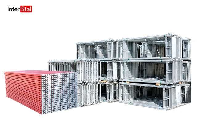 Rusztowanie elewacyjne 213m2 typ Plettac P70 nowe Pletak