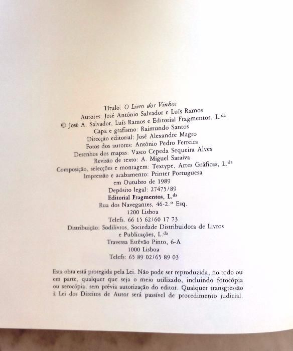 O Livro dos Vinhos