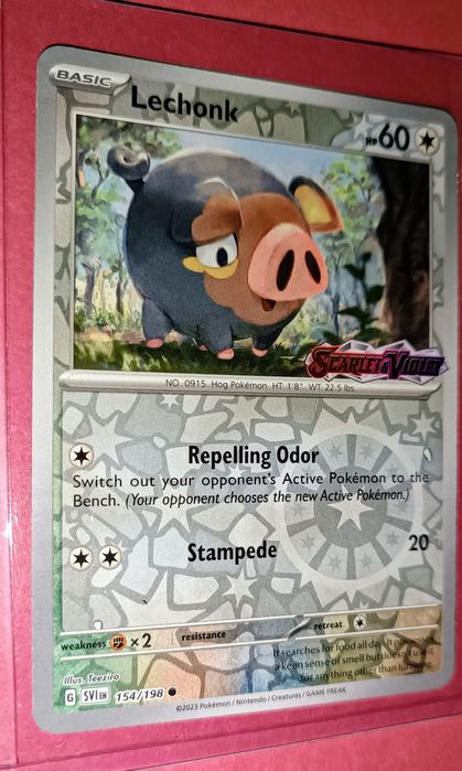 Carta rara Pokémon 8 Lechonk 154/198  Scarlet & Violet: Base Set