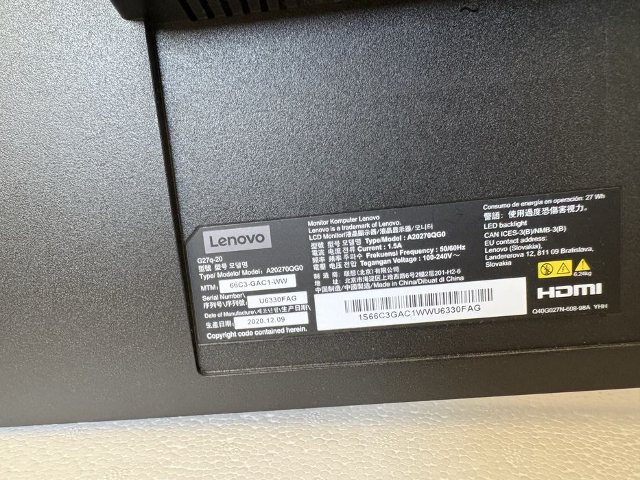 Monitor Lenovo G27q-20