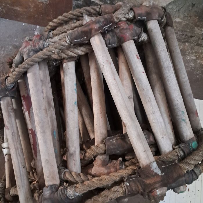 Drabina dachowa wystrój duża 10 mb aranżacja Loft Marine Vintage ozdoba