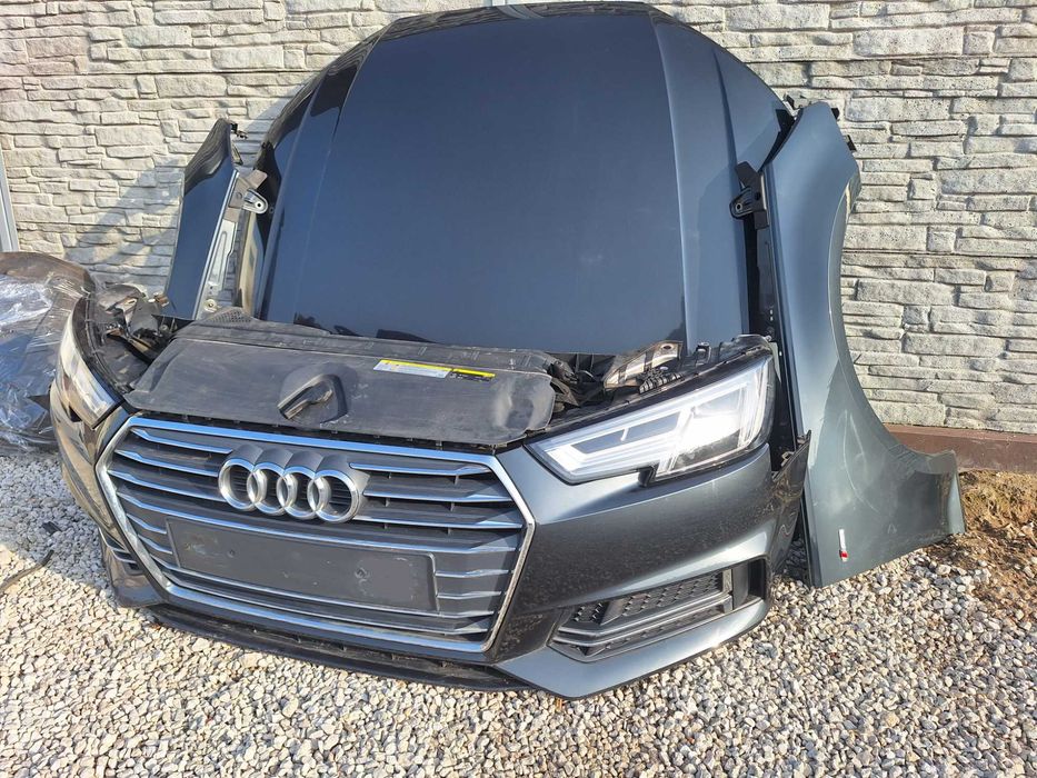 Maska Zderzak Pas Lampy Błotniki Kompletny Przód S-Line  Audi A4 B9 8W Przedlift LX7L