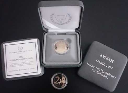 CHIPRE - Moeda 2€ Paphos Capital Europeia da Cultura - PROOF