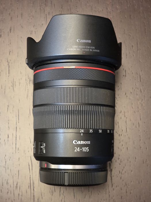 Canon Rf 24-105 F4 IS USM da série L.