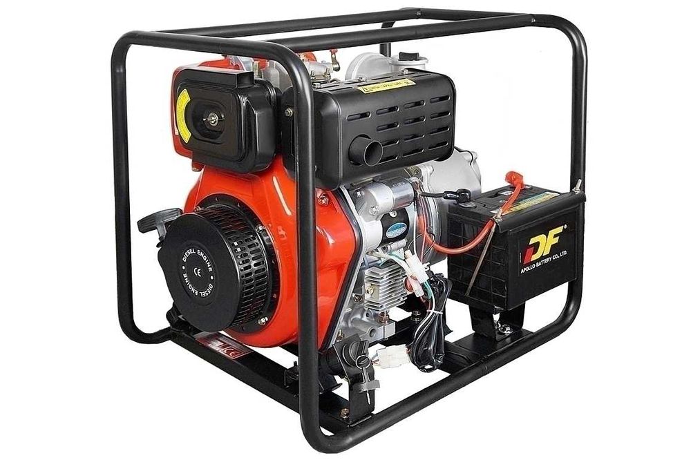 Мотопомпа дизельная для грязной воды, перекачки, полива WP-100X EL