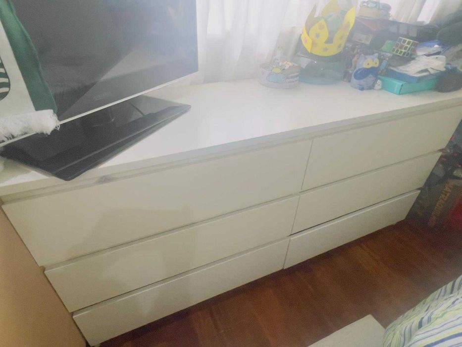 Cómoda MALM IKEA, 6 Gavetas, Branca