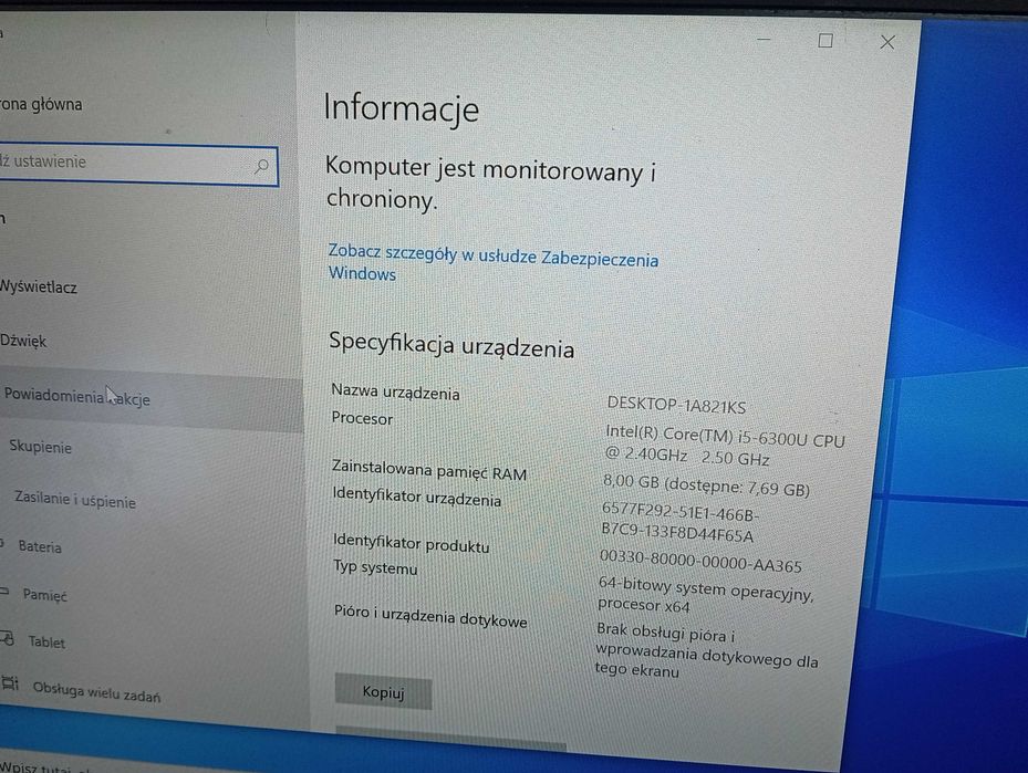 Laptop DELL LATITUDE E7470 Intel I5 Dysk M2 8 GB Ram windows 10