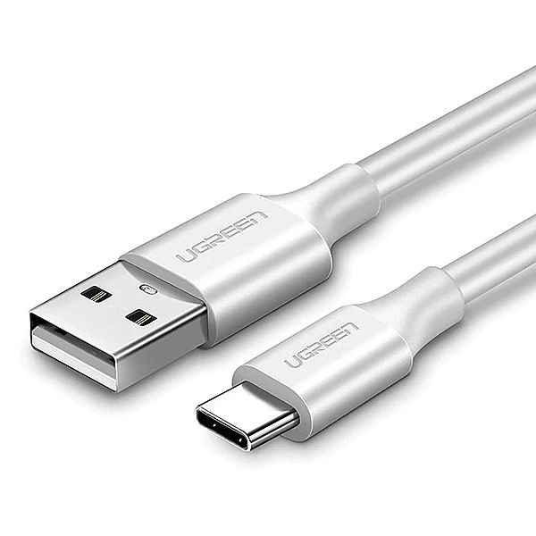 Kabel Ugreen US287, 60120 USB-A / USB-C 3A 0.5m - biały