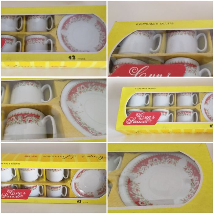 Conjuntos de serviços de café, em loiça porcelana NOVOS