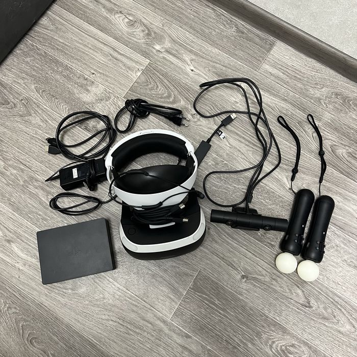 PlayStation VR V2 CUH-ZVR2 + 2 Move + камера + адаптер PS5 | 10/10