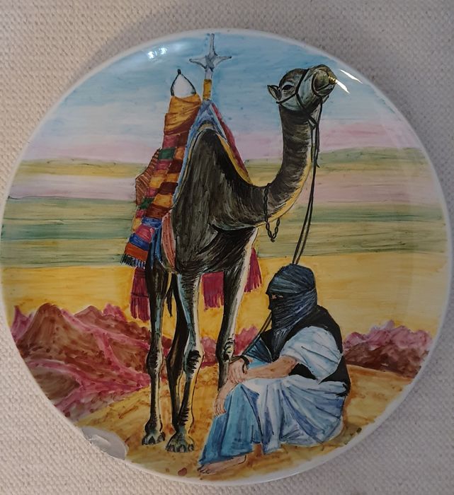 Prato pintura Árabe grande Fábrica de Sacavém